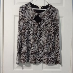 Cato Monochrome Abstract Blouse